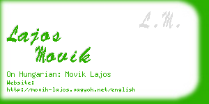 lajos movik business card